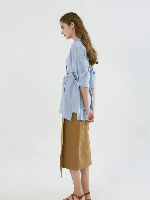 商品FOCEPS|ROBE TOP_bio blue,价格¥2145,第3张图片详细描述