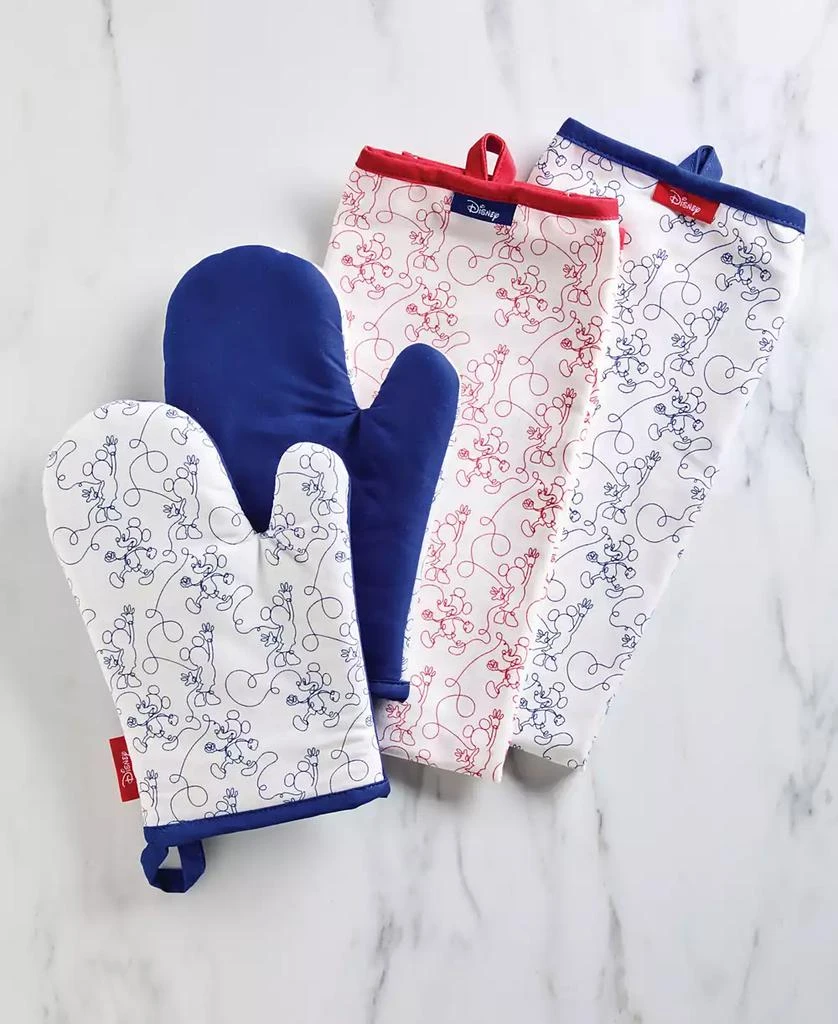 商品Disney|Bon Voyage 4-Piece Oven Mitt and Kitchen Towels Set,价格¥525,第3张图片详细描述