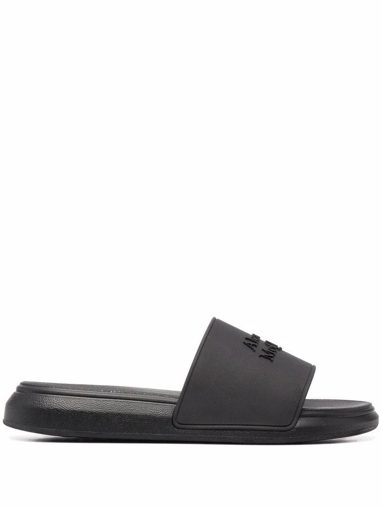 商品Alexander McQueen|Alexander Mcqueen Men&#39;s  Black Pvc Sandals,价格¥2886,第1张图片