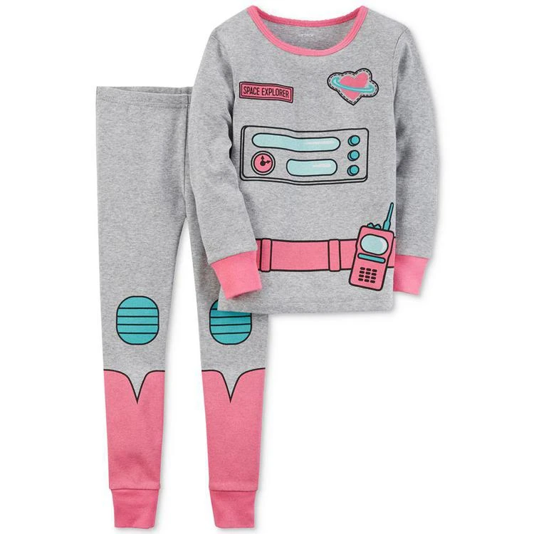 商品Carter's|幼儿2-Pc. Astronaut Cotton Pajama Set, Toddler Girls (2T-5T),价格¥90,第1张图片