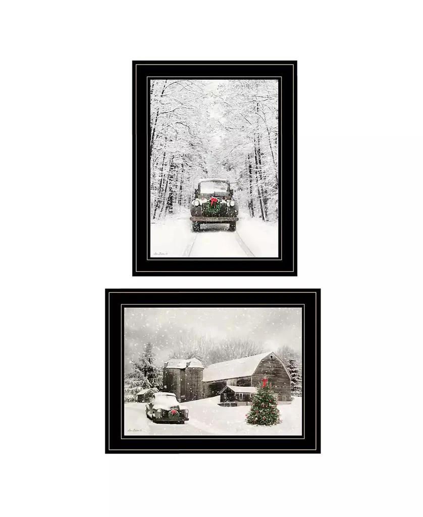 商品Trendy Décor 4U|Antique Christmas 2-Piece Vignette by Lori Deiter, Black Frame, 19" x 15",价格¥1077,第1张图片