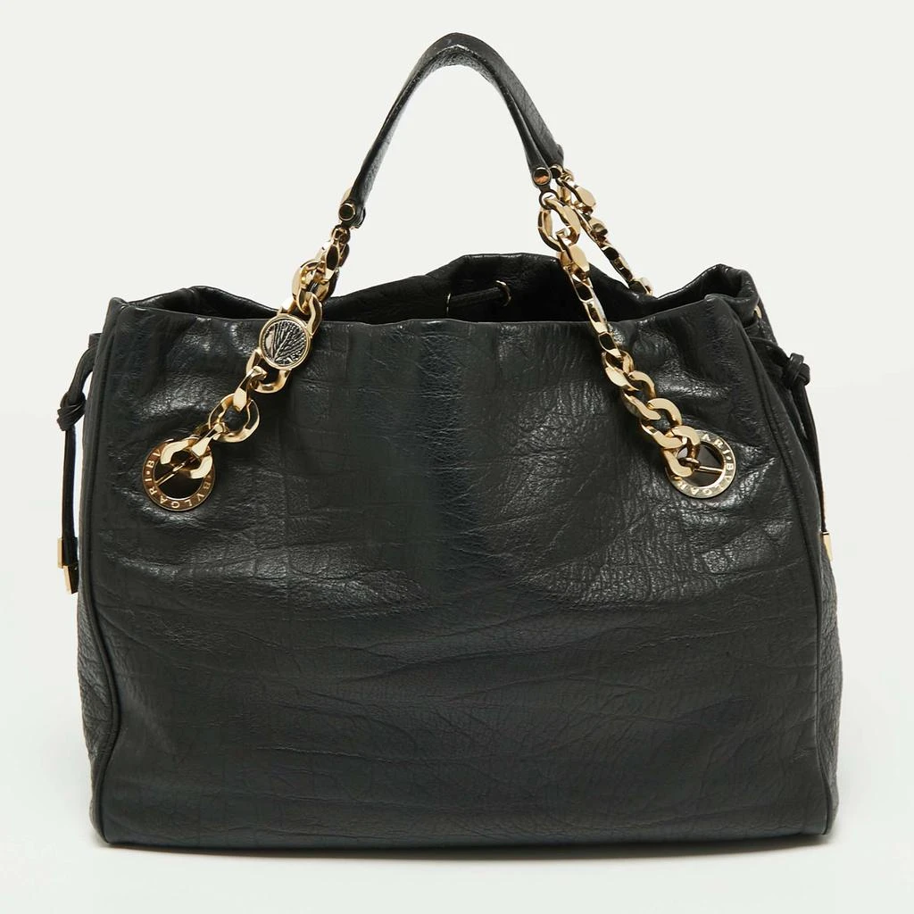 商品[二手商品] BVLGARI|Bvlgari Black Leather Bon Ton Tote,价格¥5967,第4张图片详细描述