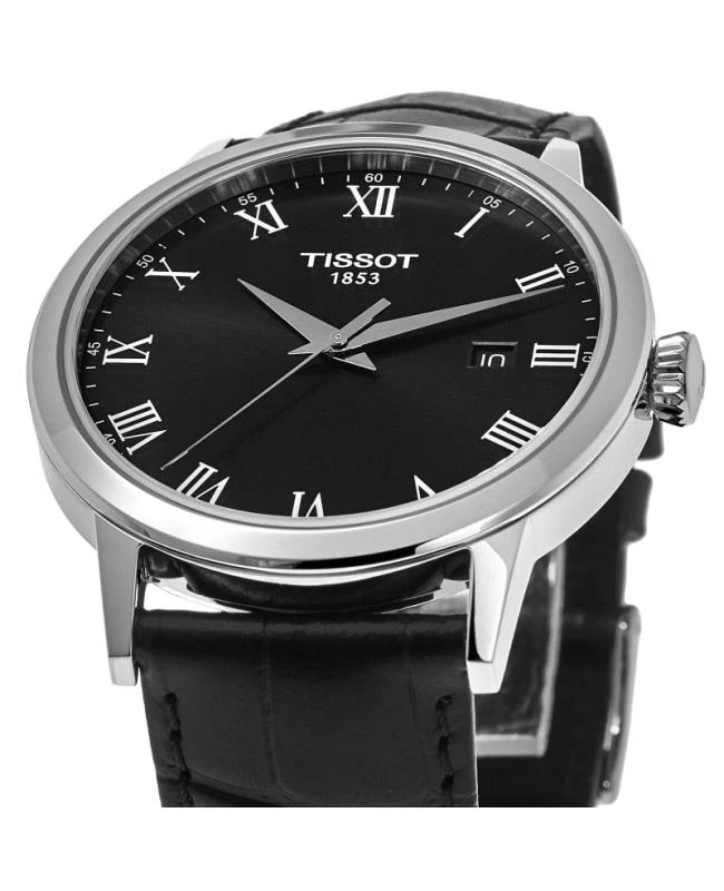 商品Tissot|Tissot Classic Dream Black Dial Leather Strap Men's Watch T129.410.16.053.00,价格¥2029,第2张图片详细描述