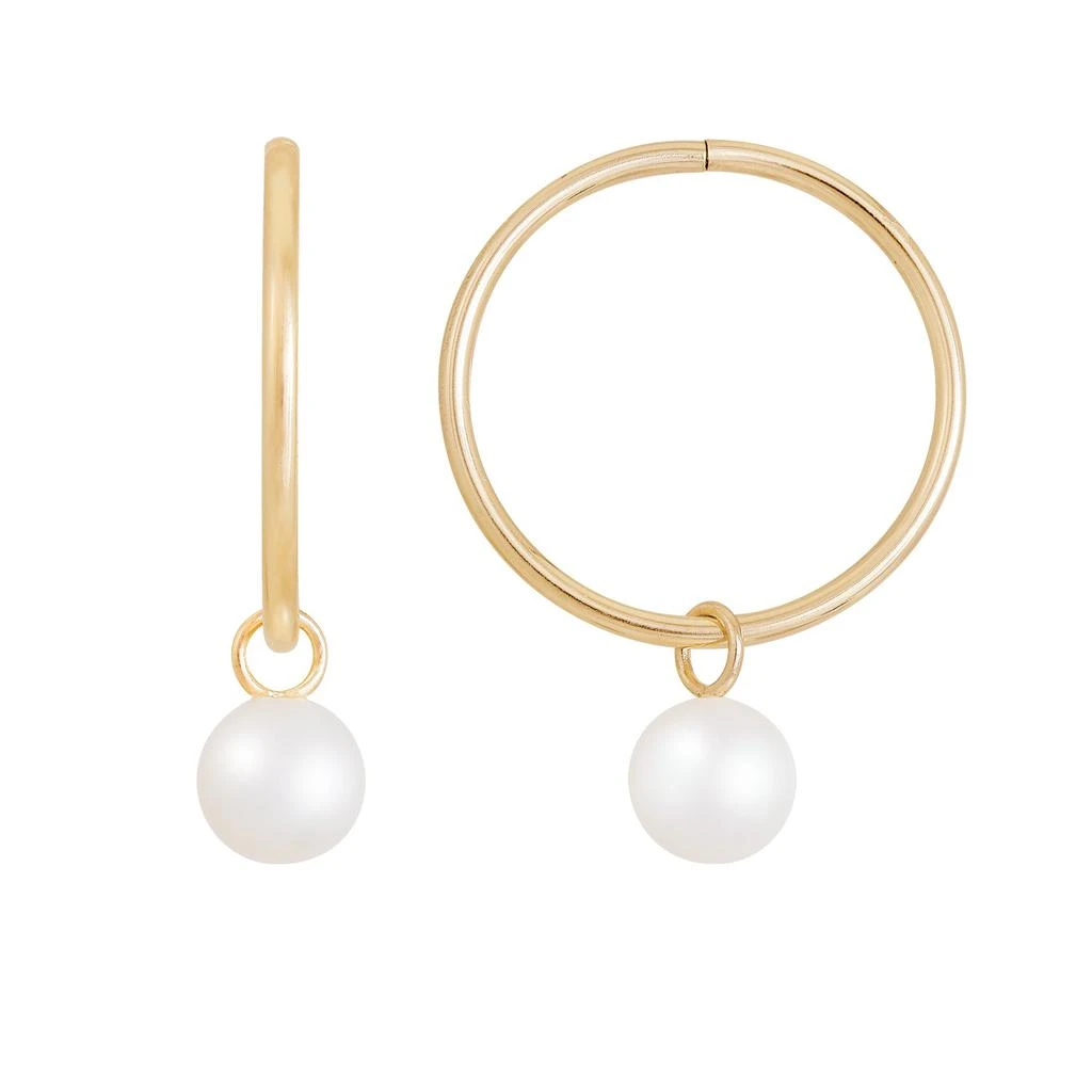 商品Splendid Pearls|14k Yellow Gold 5-5.5mm Pearl Earrings,价格¥860,第1张图片