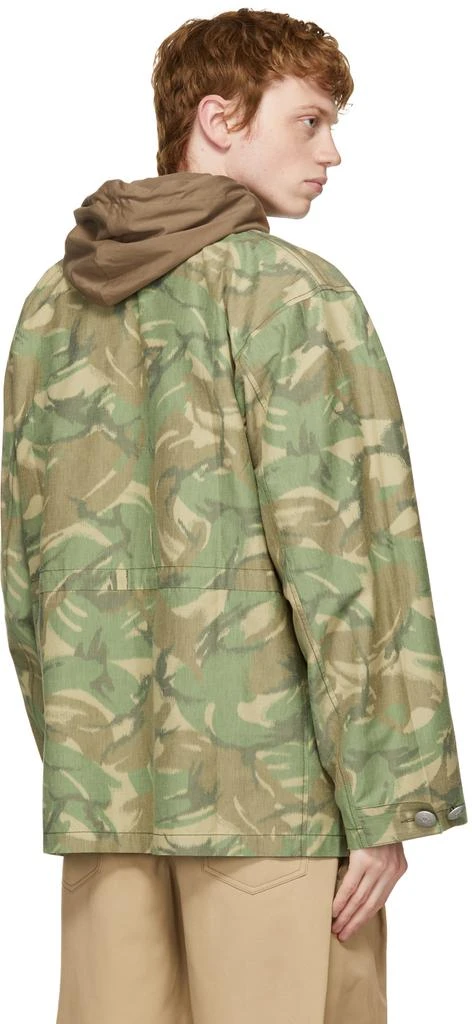 商品SANKUANZ|Reversible Khaki & Brown Camo Hooded Jacket,价格¥1541,第3张图片详细描述