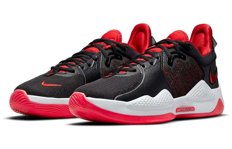 商品[国内直发] NIKE|PG 5 EP \"Bred\" 泡椒5 保罗乔治 圆头 系带 低帮 实战篮球鞋 男女同款 黑红 国内版,价格¥953,第4张图片详细描述