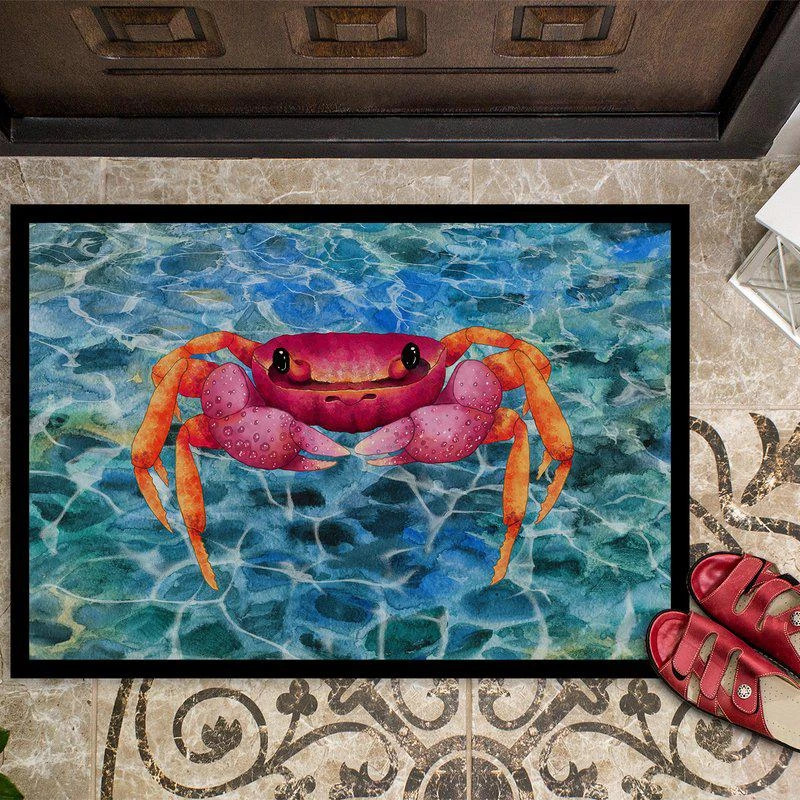 商品Caroline's Treasures|24 in x 36 in Crab Door Mat Indoor/Outdoor,价格¥307,第2张图片详细描述
