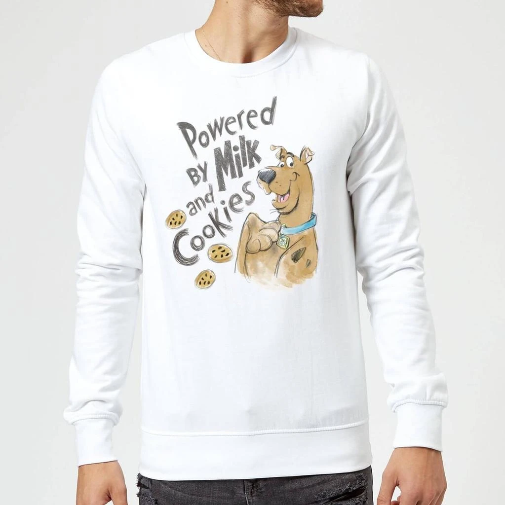 商品Original Hero|Scooby Doo Powered By Milk And Cookies Sweatshirt - White,价格¥256,第1张图片详细描述