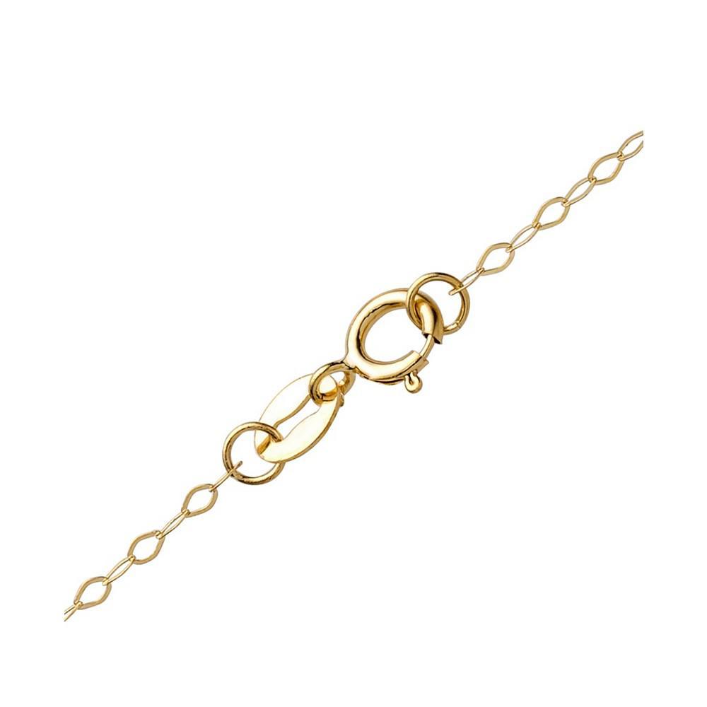 商品Disney|Mickey Mouse Initial Pendant 18" Necklace with Cubic Zirconia in 14k Yellow Gold,价格¥736,第6张图片详细描述