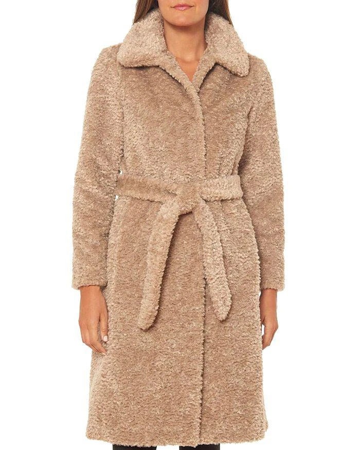 商品Vince Camuto|Faux Fur Teddy Wrap Coat,价格¥1038,第1张图片