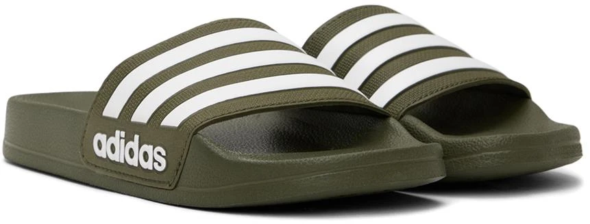 商品Adidas|绿色 Adilette 儿童拖鞋,价格¥206,第4张图片详细描述