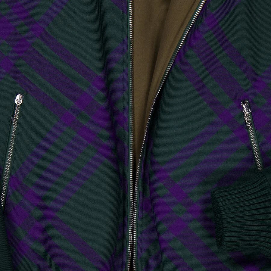 商品Burberry|男士格纹双面拉链飞行员夹克,价格¥2590,第2张图片详细描述