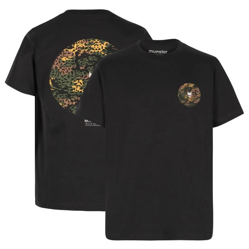 商品Munster|Camo logo t shirt in black,价格¥280,第1张图片