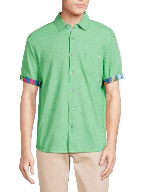商品Tommy Bahama|Luau Five O'clock Supima Cotton Blend Shirt,价格¥83,第1张图片