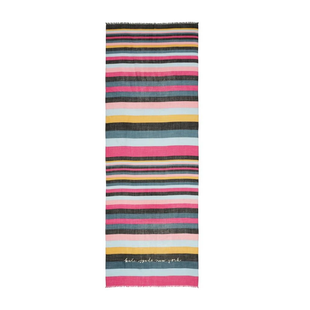 商品Kate Spade|Women's Enchanted Stripe Wool Scarf,价格¥553,第2张图片详细描述