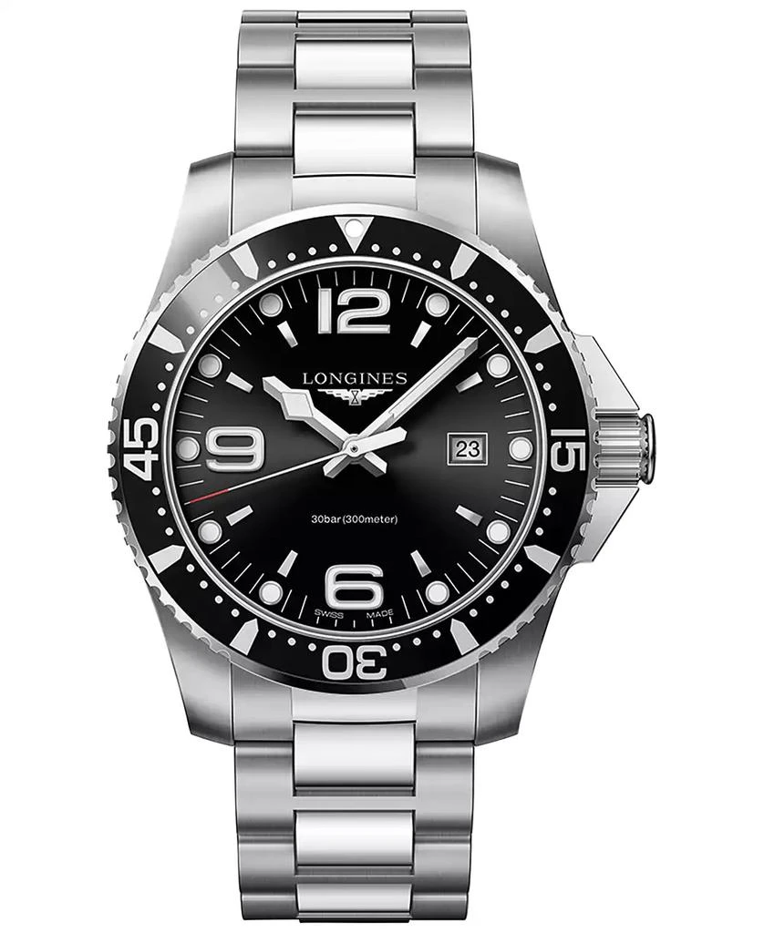 商品Longines|男士不锈钢腕表, 44mm L38404566,价格¥8613,第1张图片