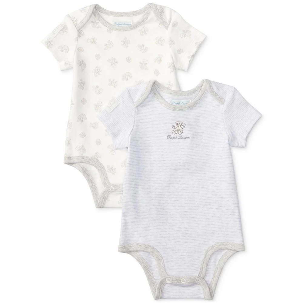 商品Ralph Lauren|Baby Boys or Baby Girls Cotton Bodysuits, Pack of 2,价格¥261,第1张图片