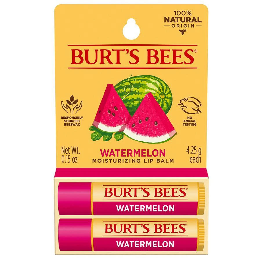 商品Burt's Bees|100% Natural Origin Moisturizing Lip Balm Watermelon,价格¥57,第1张图片