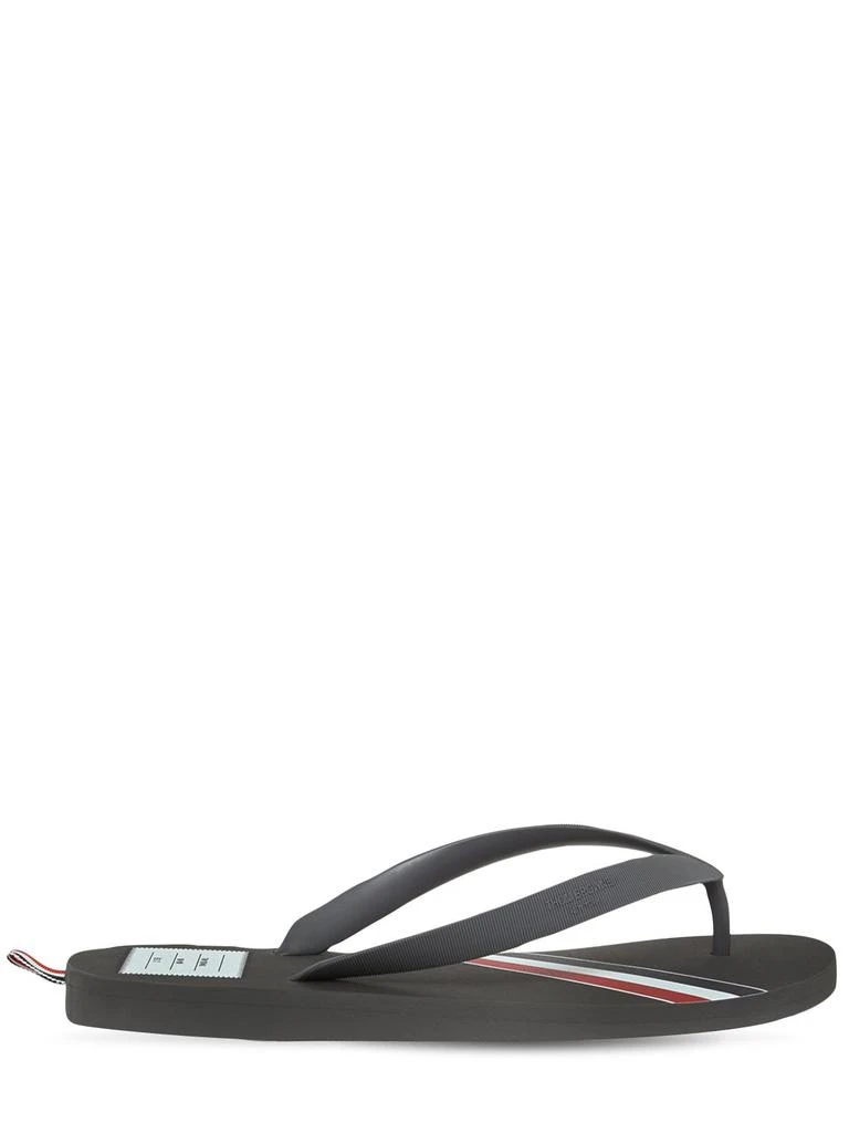 商品Thom Browne|Rwb Stripe Print Rubber Flip Flops,价格¥650,第1张图片