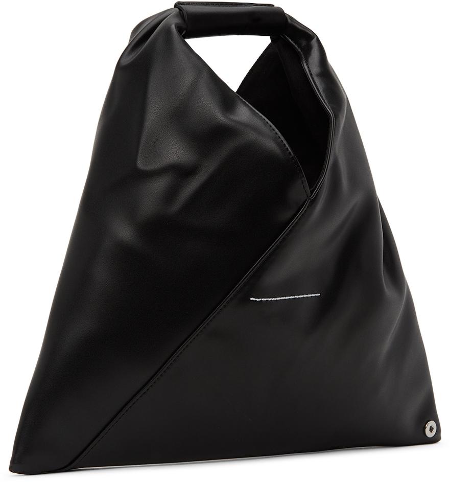 SSENSE Exclusive Black Nano Faux-Leather Triangle Tote商品第3张图片规格展示