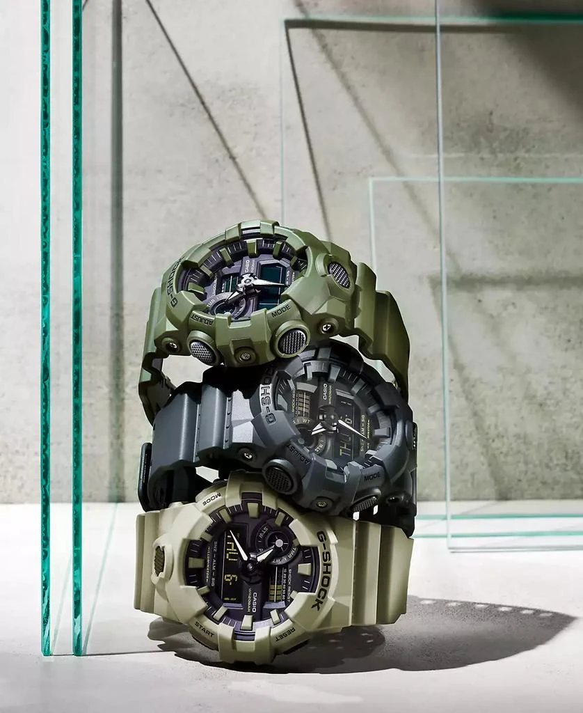 商品G-Shock|男士电子表 绿色树脂表带手表 53mm手表,价格¥745,第4张图片详细描述