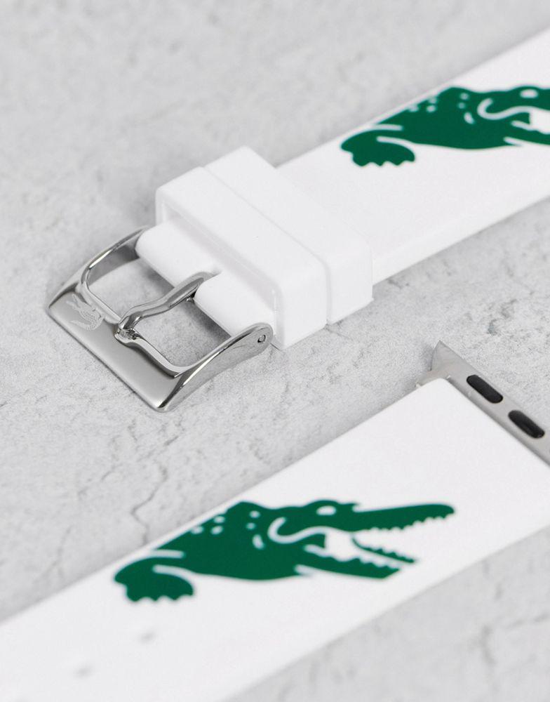 Lacoste logo smart watch strap in white商品第2张图片规格展示