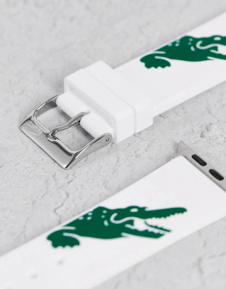 商品Lacoste|Lacoste logo smart watch strap in white,价格¥386,第2张图片详细描述