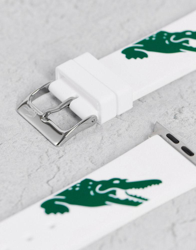 商品Lacoste|Lacoste logo smart watch strap in white,价格¥445,第4张图片详细描述