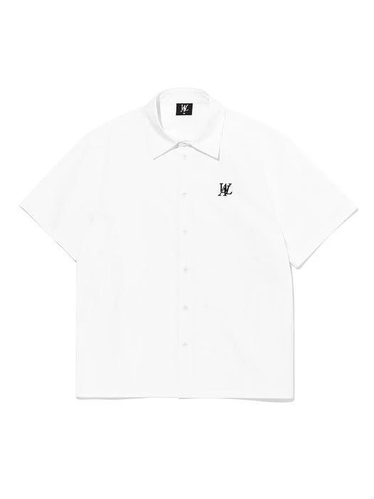 商品WOOALONG|Signature Essential Short Sleeve Shirt White,价格¥722,第1张图片