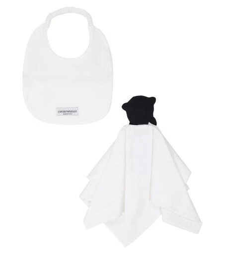 商品Emporio Armani|婴幼儿 — 棉质混纺围兜与奶嘴套装,价格¥677,第2张图片详细描述