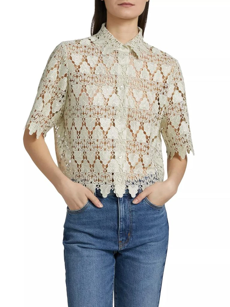 商品FRAME|Lace Button-Up Shirt,价格¥3159,第3张图片详细描述