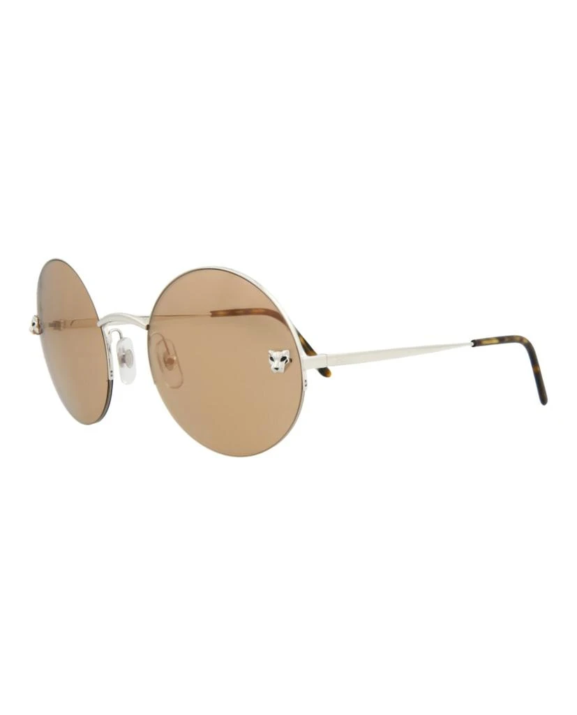 商品Cartier|Round/Oval-Frame Metal Sunglasses,价格¥1914,第2张图片详细描述
