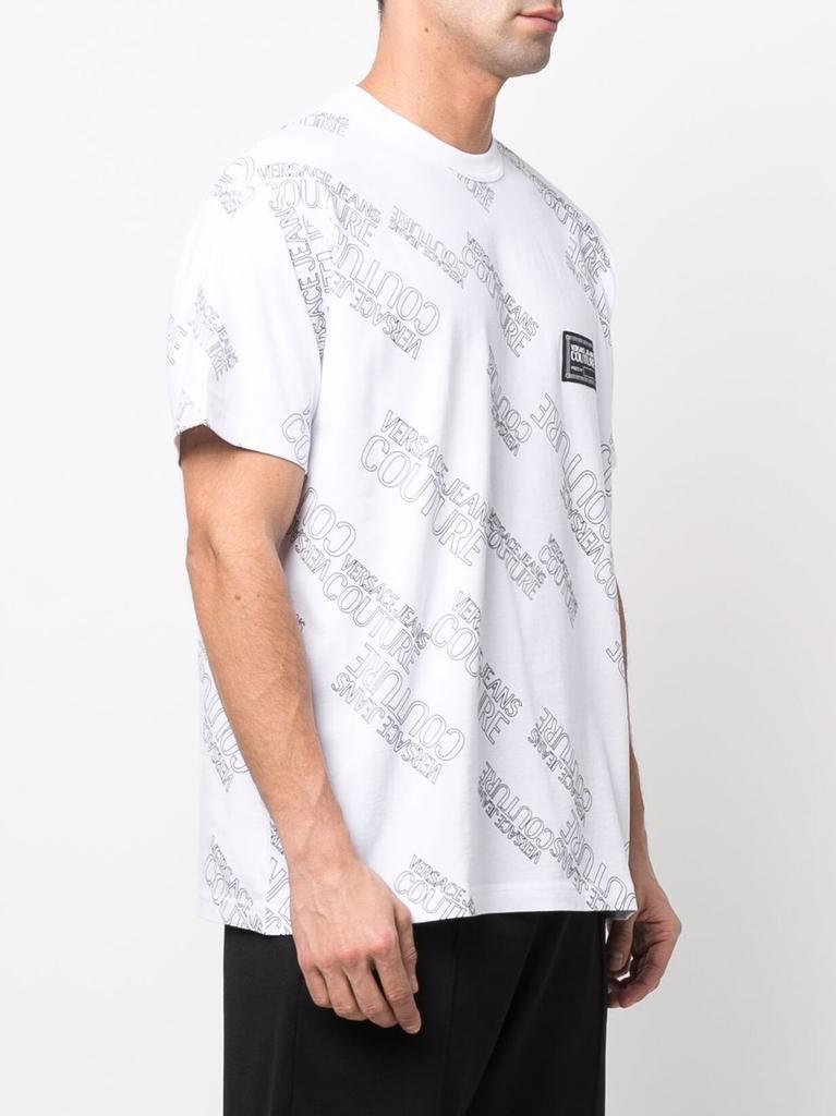 商品Versace|VERSACE JEANS COUTURE - Logo Print Cotton T-shirt,价格¥763,第7张图片详细描述
