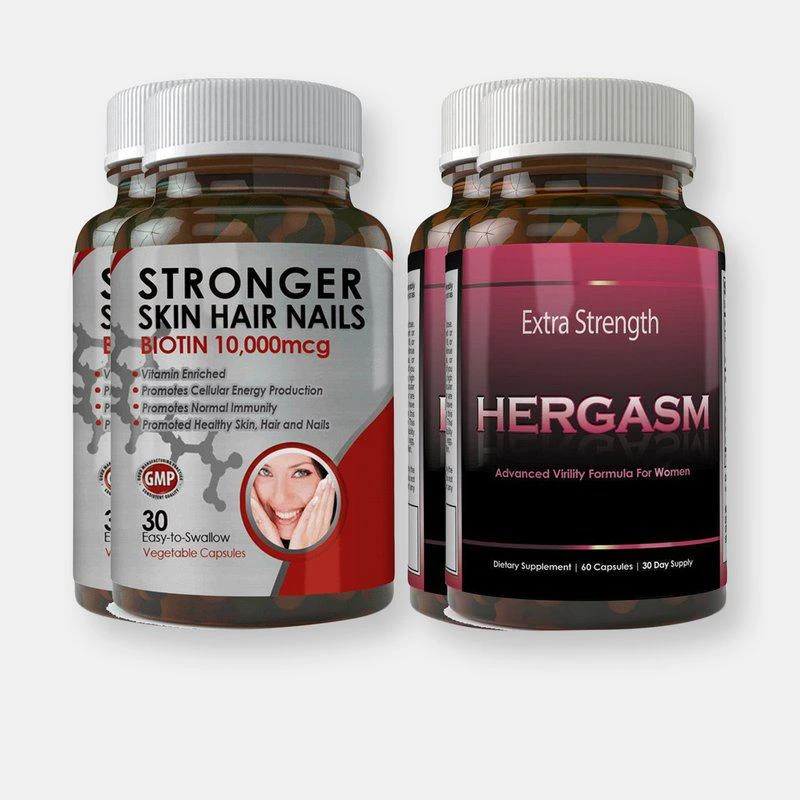 商品Totally Products|Biotin 10,000mcg and Hergasm Combo Pack,价格¥287,第1张图片