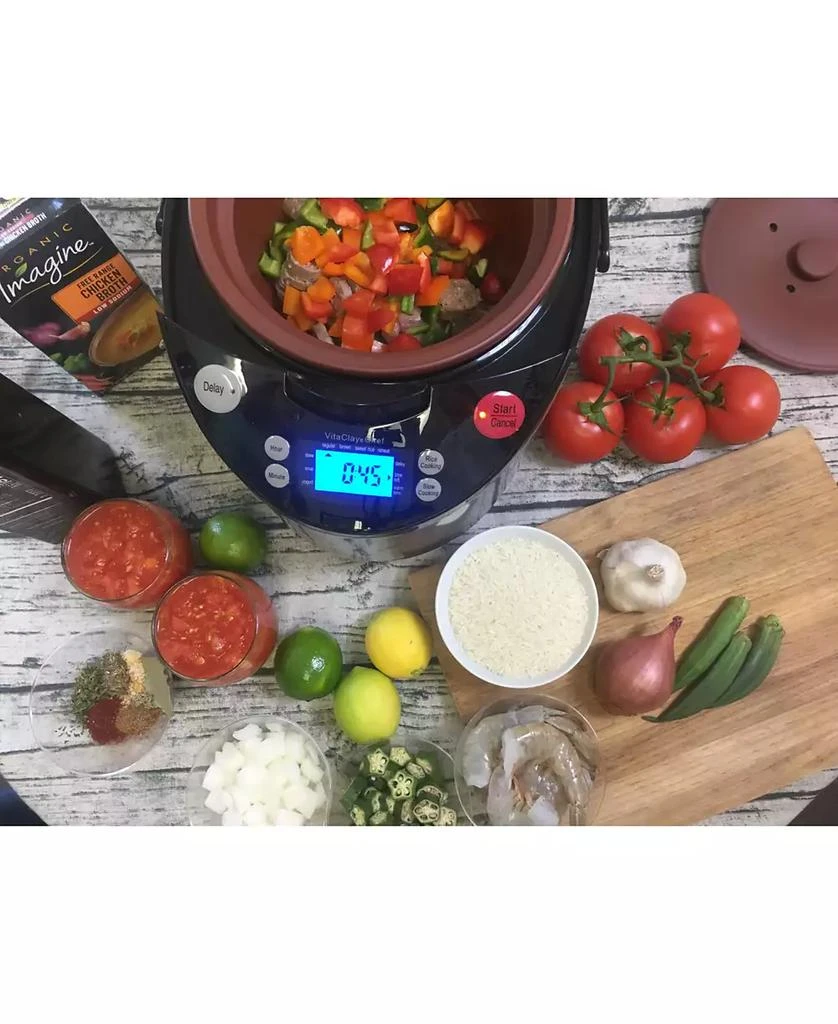 商品VitaClay|Smart Digital Express - A Rice Slow Cooker, A Digital Steamer and A Yogurt Maker, 3.2 QT,价格¥1407,第3张图片详细描述