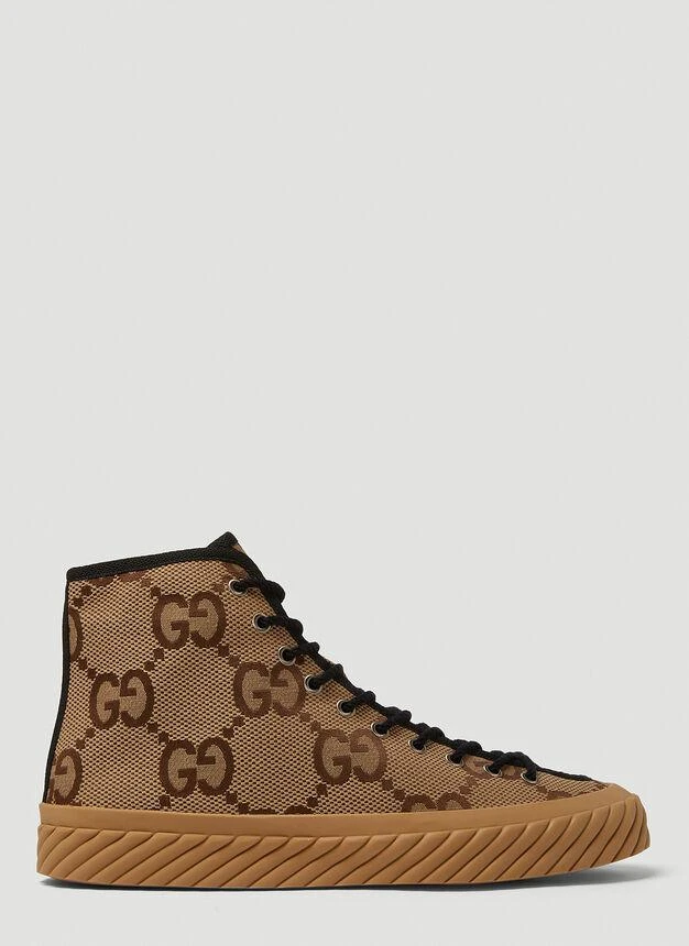 商品Gucci|Tortuga High Top Sneakers in Camel,价格¥6068,第1张图片