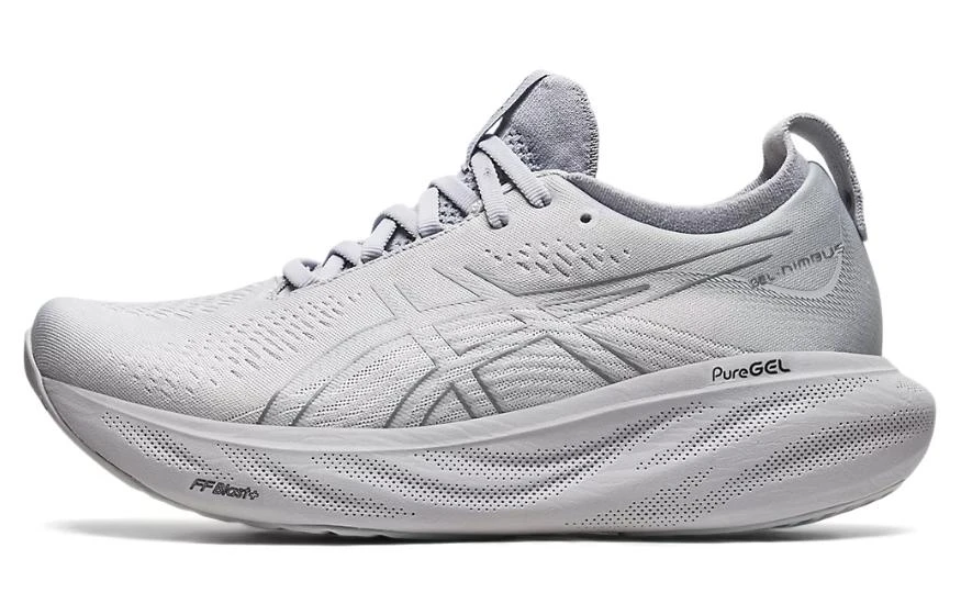 商品[国内直发] Asics|GEL-Nimbus 25 轻便 织物减震防滑耐磨 低帮 马拉松跑步鞋 女款 灰色,价格¥984,第1张图片