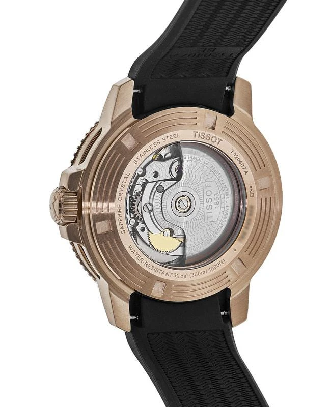 商品Tissot|Tissot Seastar 1000 Black Dial Black Rubber Strap Men's Watch T120.407.37.051.01,价格¥5535,第3张图片详细描述