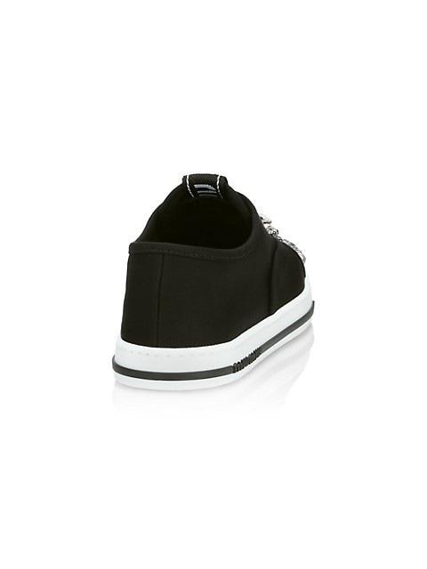 商品Miu Miu|Jeweled Canvas Sneakers,价格¥5907,第5张图片详细描述