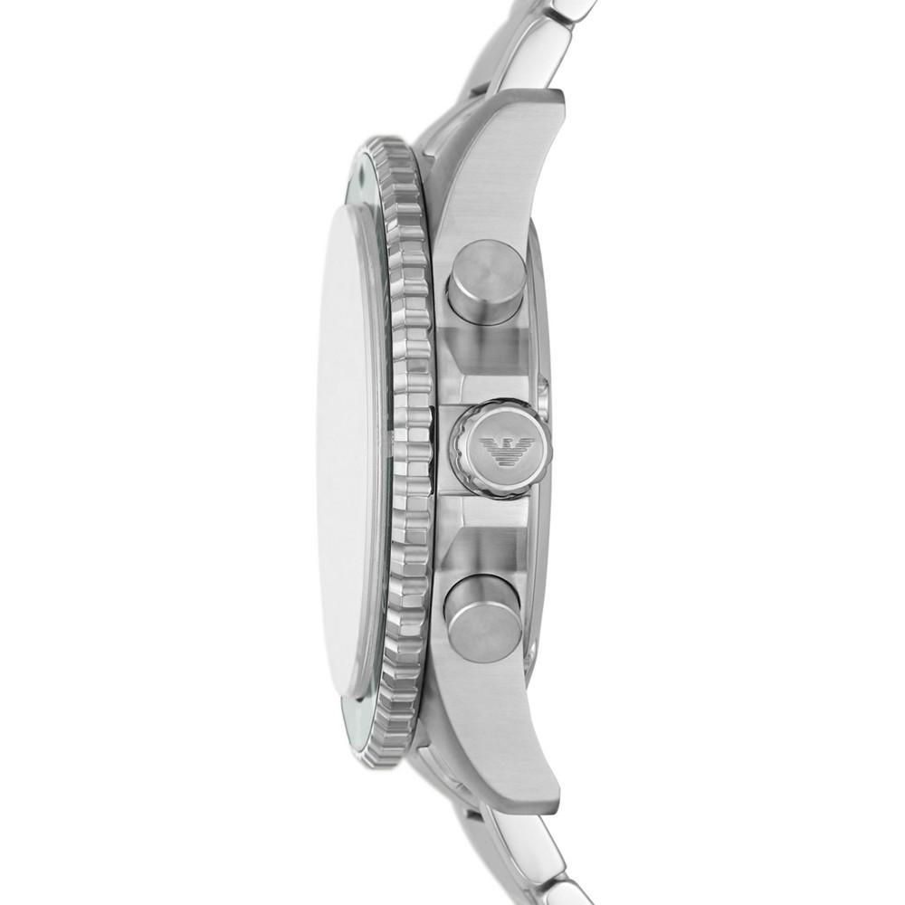 商品Emporio Armani|Men's Chronograph Stainless Steel Bracelet Watch 43mm,价格¥2568,第4张图片详细描述