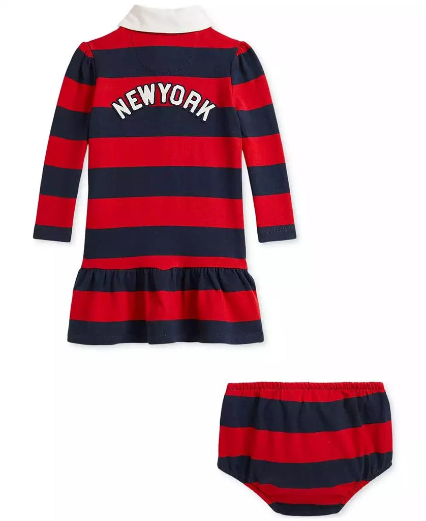 商品Ralph Lauren|Baby Girls Striped Yankees Jersey Dress,价格¥663,第2张图片详细描述