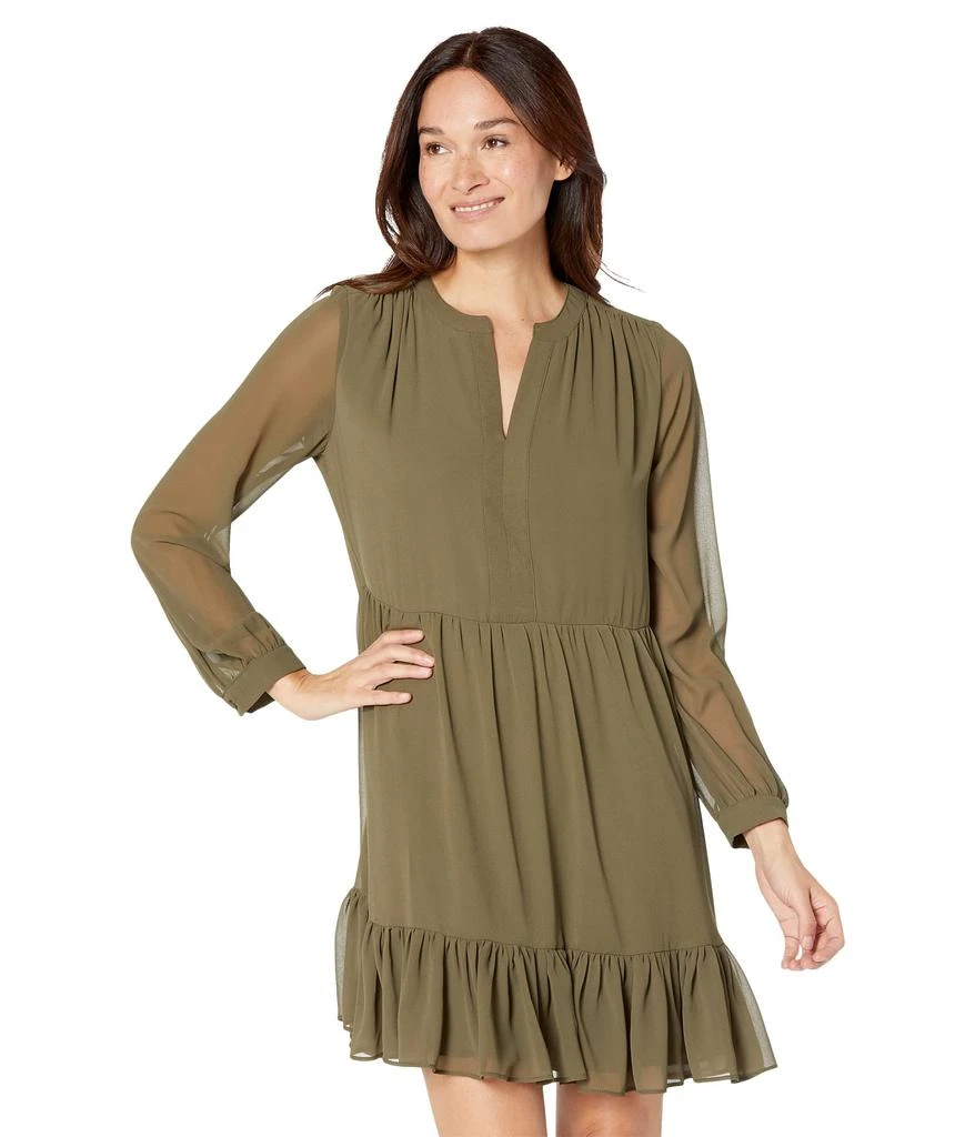 商品Vince Camuto|Long Sleeves with V-Neck Dress,价格¥953,第1张图片