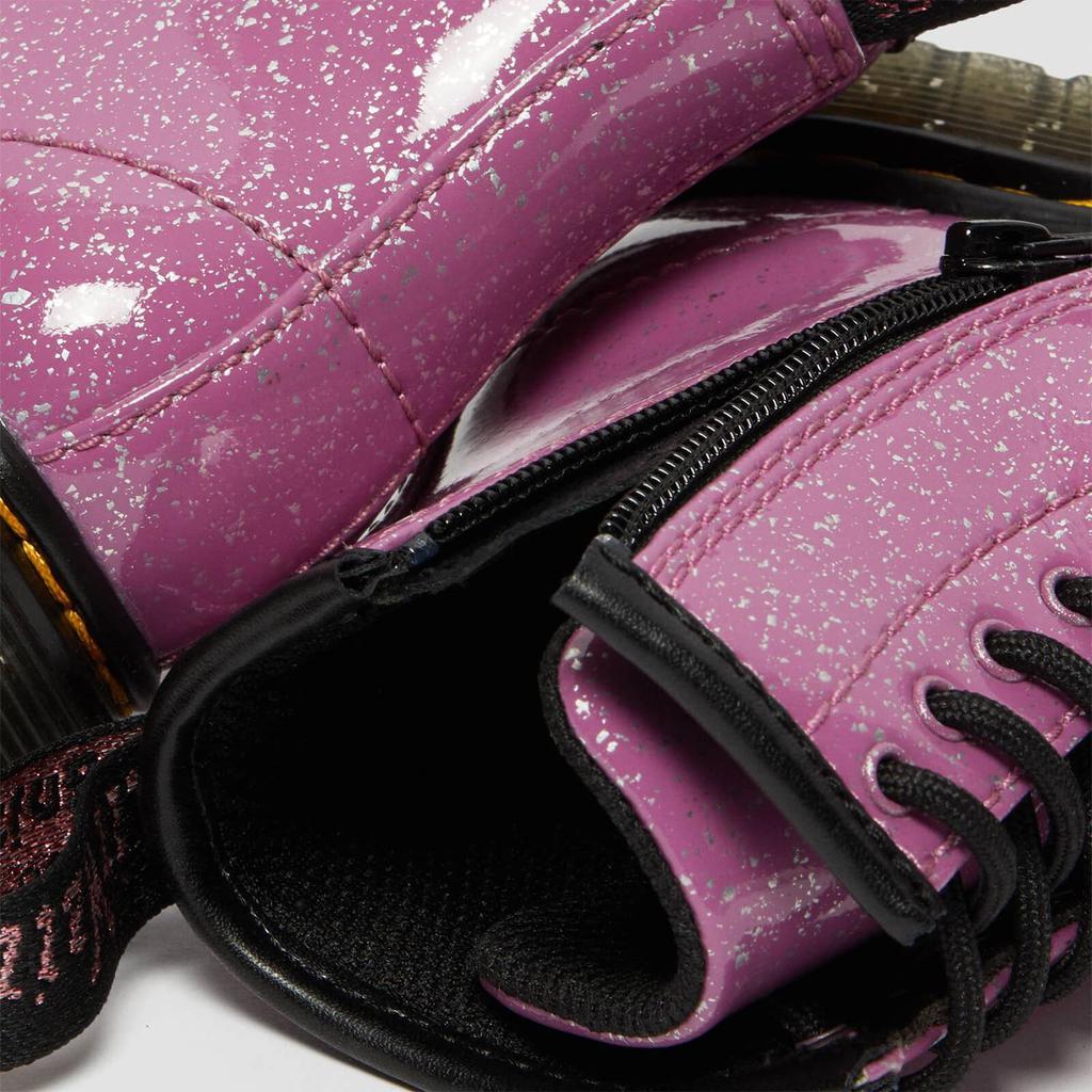 商品Dr. Martens|Dr. Martens Toddlers' 1460 T Lace Cosmic Glitter Boots - Dark Pink,价格¥343,第4张图片详细描述