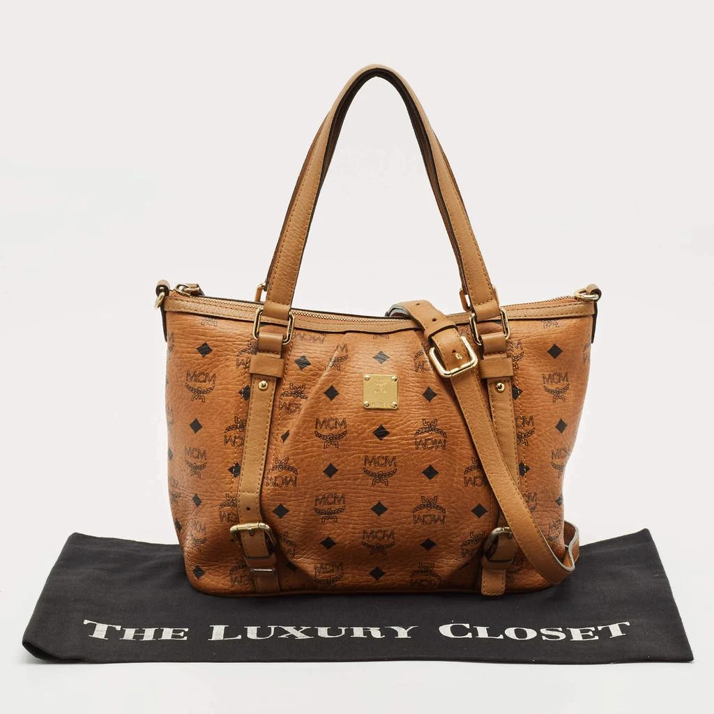 MCM Cognac Visetos Coated Canvas and Leather Top Zip Tote 商品