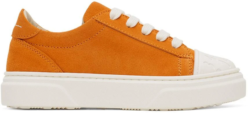 商品MAISON MARGIELA|Kids Orange Lace-Up Sneakers,价格¥1180,第1张图片