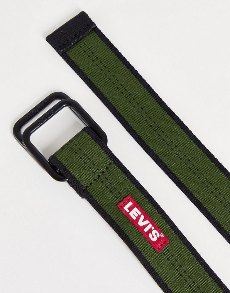 Levi's web belt with baby boxtab logo in green商品第3张图片规格展示