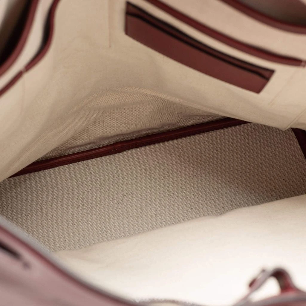 Bally Burgundy Leather Cloy Drawstring Bucket Bag 商品