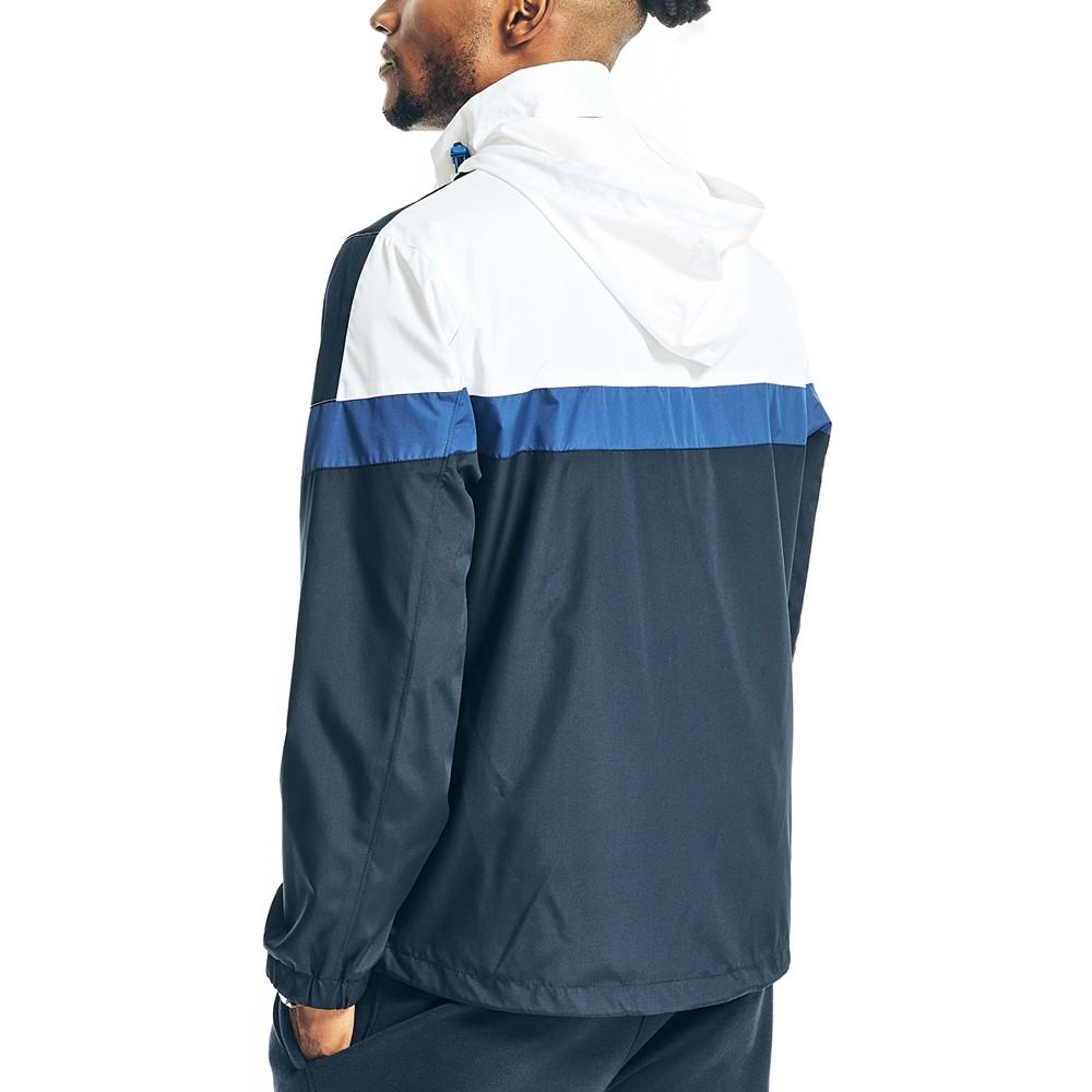 Men's Water-Resistant Colorblock Full Zip Track Jacket商品第2张图片规格展示