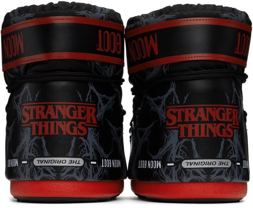 商品Moon Boot|Black & Red Stranger Things Edition Icon Low Boot,价格¥1387,第4张图片详细描述