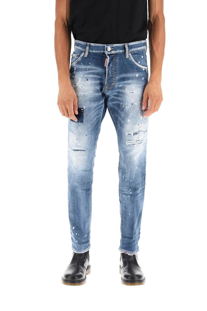 Dsquared2 red peekaboo wash cool guy cropped jeans商品第2张图片规格展示